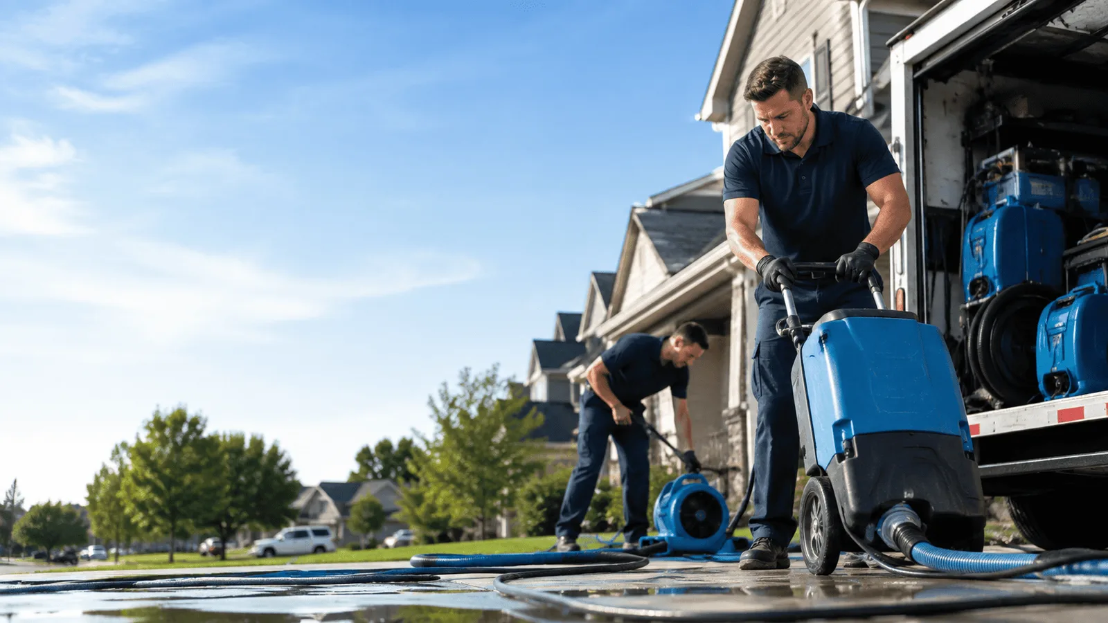 Dehumidification being performed in Hawarden, IA